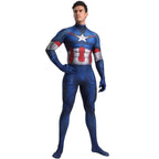Captain America Outfits Halloween Cosplay Costume Bodysuit - Azufun