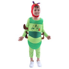Caterpillar Cosplay Costume Boys Girls Halloween Jumpsuit Book Week Dress Up for Kids - Azufun