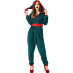 Christmas Family Matching Costume Onesies Hooded Pajamas Jumpsuit - Azufun
