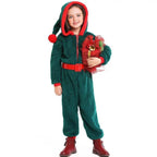 Christmas Family Matching Costume Onesies Hooded Pajamas Jumpsuit - Azufun