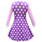 CocoMelon Halloween Costumes Girls Long Sleeve Dress with Mask - Azufun