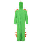 Cute Green Big Tail Dinosaur Animal Adult Jumpsuit Cosplay Costume Carnival - Azufun