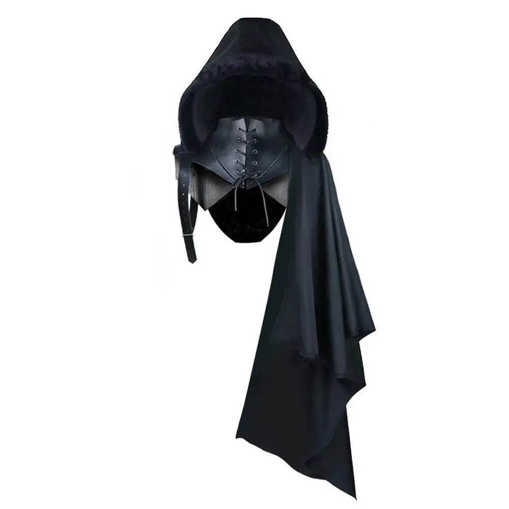 Death Cape Halloween Party Devil Cosplay Costume Vampire Cloak Midcentury Vintage Tippet for Men - Azufun
