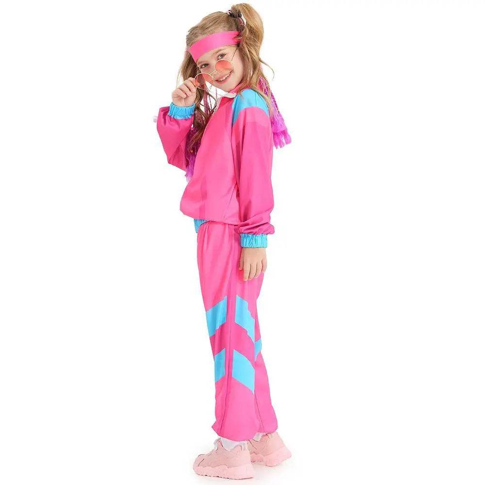 Disco 80S Costume Outfits Dance Set Hip Hop Modern Jazz Team Performance Kids - Azufun