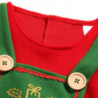 Elf Costume for Girls Boy Kids Christmas Party Dress Outfit - Azufun