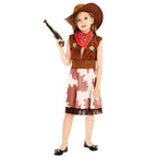 Family Matching West Cowboy Costumes outfit classic wild fancy dress western - Azufun