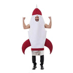 Fancy Dress Space Rocket Inflatable Costume Jumpsuit for Adults Outfit Halloween - Azufun