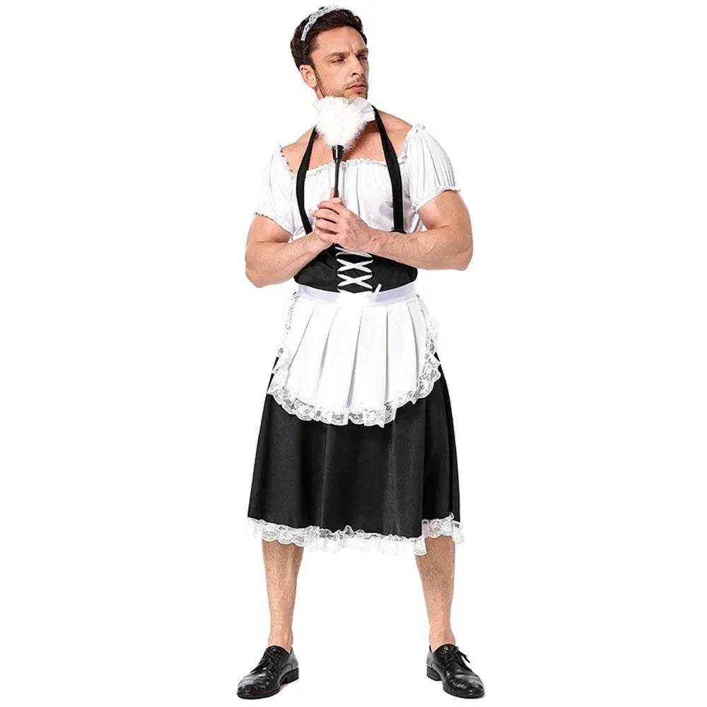Fever Flirty French Women Man Maid Costume - Azufun