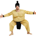 Funny Sumo Costume Halloween Party Cosplay Fat Wrestler Suit - Azufun