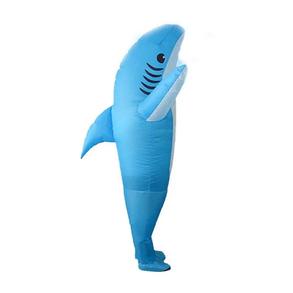 Funny inflatable shark costume Halloween Party for Adult Kids - Azufun