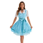German Oktoberfest Large Size Short Sleeve Dress Costume - Azufun
