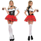 German Oktoberfest Outfit Beer Uniform Maid Cosplay Costume Fancy Dress - Azufun