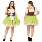 German Oktoberfest Outfit Halloween Plus Size Dress Women Cosplay Costume - Azufun