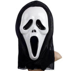 Ghost Face Bleeding Scream Zombie Cosplay Costume Halloween Party Outfit Dress Up For Adult Kids - Azufun