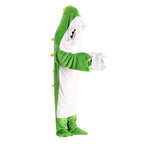 Green Dinosaur Animal Sleeping Bag Loose Onesies Pajamas Adult Super Soft Fleece Hoodie - Azufun