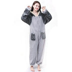 Grey Mickey Kigurumi Onesie Pajamas for Adults|?PajmasBuy