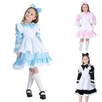 Halloween Alice Dress Girl's Princess Costume Maid Dress for kids - Azufun