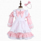 Halloween Alice Dress Girl's Princess Costume Maid Dress for kids - Azufun