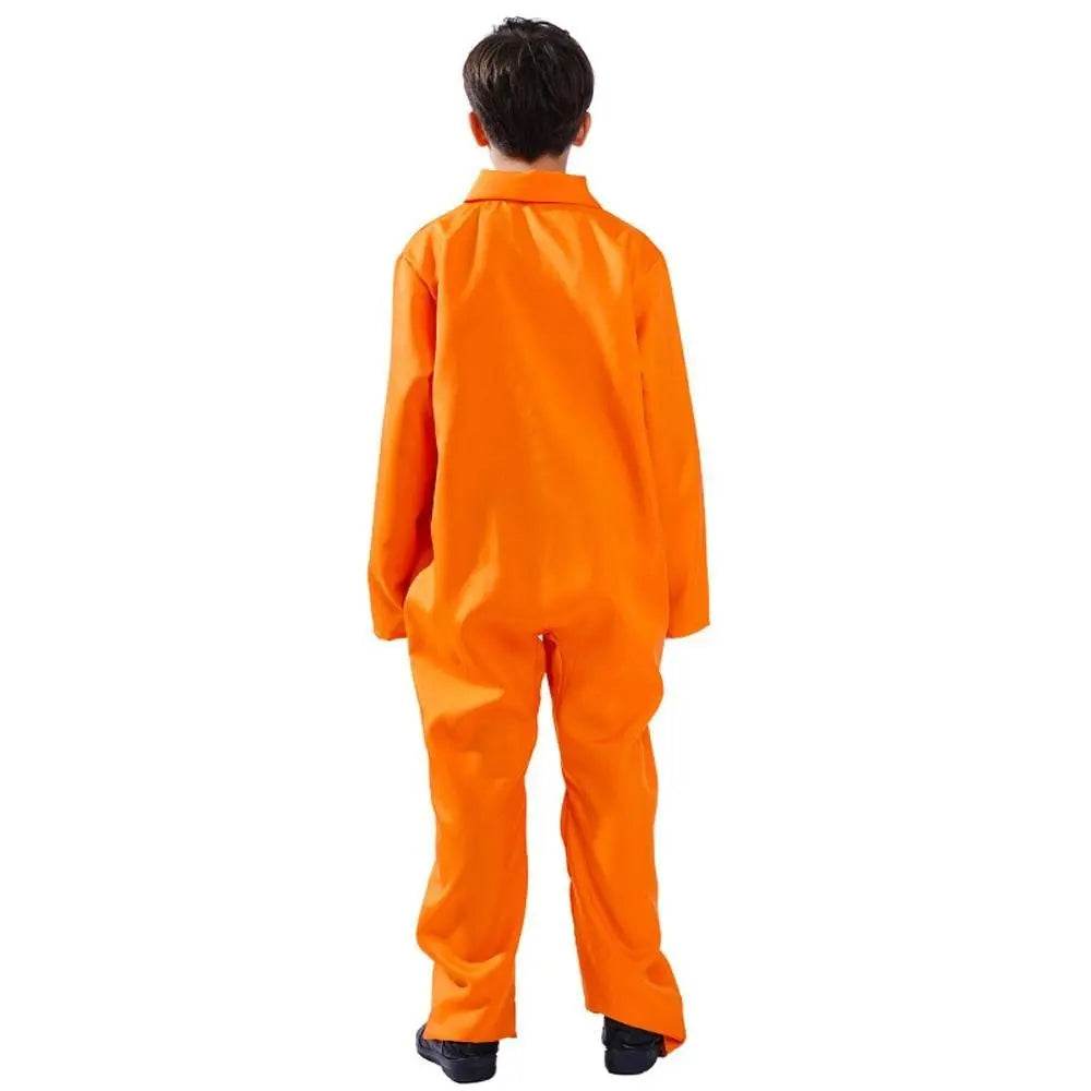 Halloween Boy's Costumes Prisoner Stage Performance Jumpsuit Cosplay Costume - Azufun