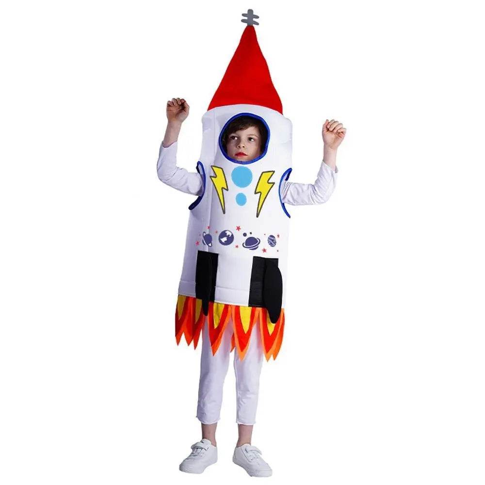 Halloween Boy's Costumes Rocket Stage Performance Jumpsuit Cosplay Costume - Azufun