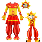Halloween Clown Cosplay Costumes Jumpsuit Sun Moon Performance Romper For Kids - Azufun