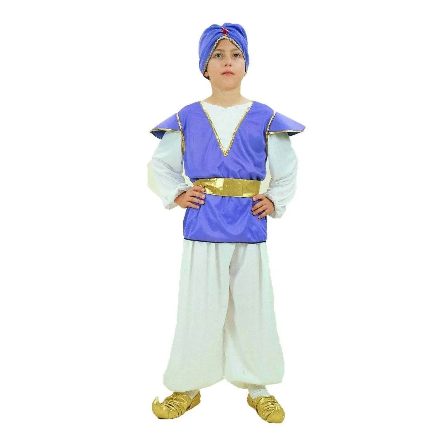 Halloween Kids Boys India Aladdin Prince Cosplay Costume - Azufun
