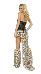 Halloween Leopard Wolf Furry Animal Cosplay Costume Fancy Dress - Azufun