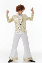 Halloween cosplay Adult retro 70s disco Hippie Fancy Dress Costume - Azufun