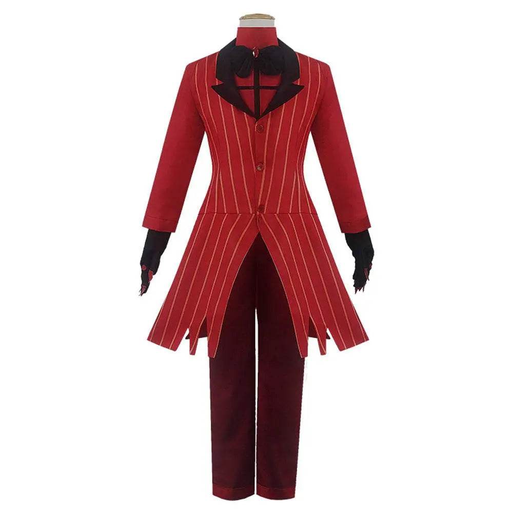 Hazbin Hotel Cosplay Costume Alastor Angel Dust Jacket Anime Halloween Suit Outfit Sets Dress Up For Adults - Azufun