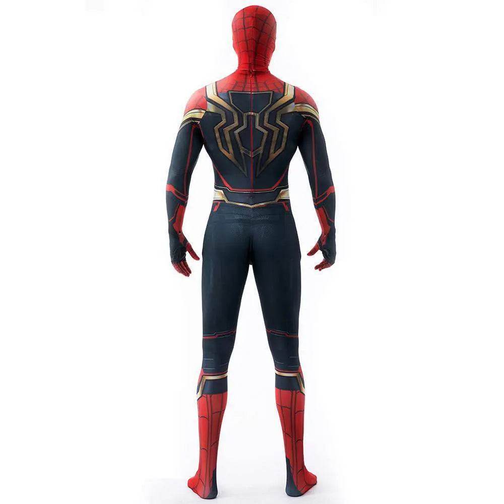 Iron Spider-Man No Way Home Peter Benjamin Parker Costume Cosplay Jumpsuit Halloween - Azufun