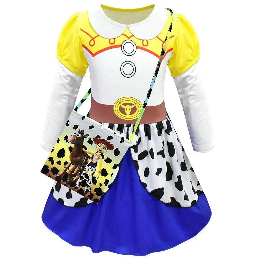 Jessie Toy Story 4 Costume Long Sleeve Dress for Kids Girls - Azufun