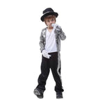 Kid Michael Jackson Thriller Fancy Cosplay Costume Halloween Partywear - Azufun