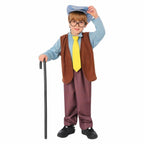 Kids Grandpa Old Man Christmas Costume Festive Role Play Outfit for School Performances - Azufun