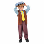 Kids Grandpa Old Man Christmas Costume Festive Role Play Outfit for School Performances - Azufun