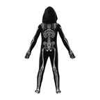 Kids Horror Skull Zentai Jumpsuit Costumes Halloween Carnival Cosplay - Azufun