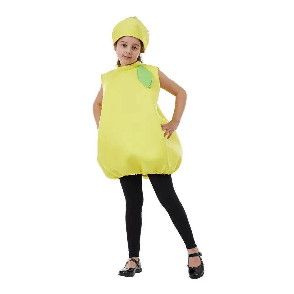 Kids Lemon Baby Fruit Jumpsuit Halloween Cosplay School Party Costumes - Azufun