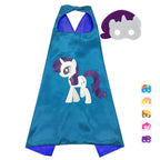 Kids My Little Pony Cape Mask Set Costume Cloak - Azufun