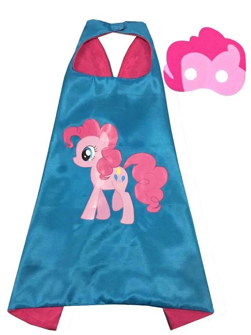 Kids My Little Pony Cape Mask Set Costume Cloak - Azufun