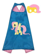 Kids My Little Pony Cape Mask Set Costume Cloak - Azufun