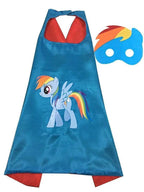 Kids My Little Pony Cape Mask Set Costume Cloak - Azufun