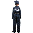 Kids Police Cop Costume for Boys Police Office Costume Halloween Cosplay Party - Azufun