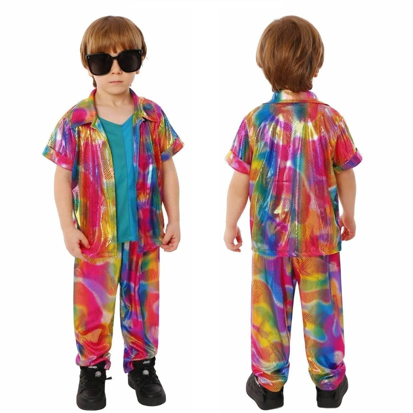 Kids Punk Style Halloween Costume Campus Role Play and Stage Performance Outfit - Azufun