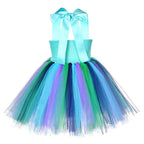 Kids Sequin Peacock Feather Costume Girls Easter Carnival Party Dress - Azufun