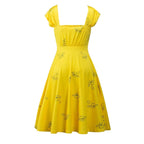 La La Land Emma Stone Actress Yellow Dress Movie Cosplay Costume - Azufun
