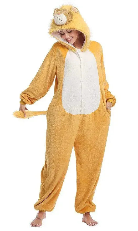 Lion Animal Kigurumi Onesies For Adult Costume Pajamas - Pajamasbuy