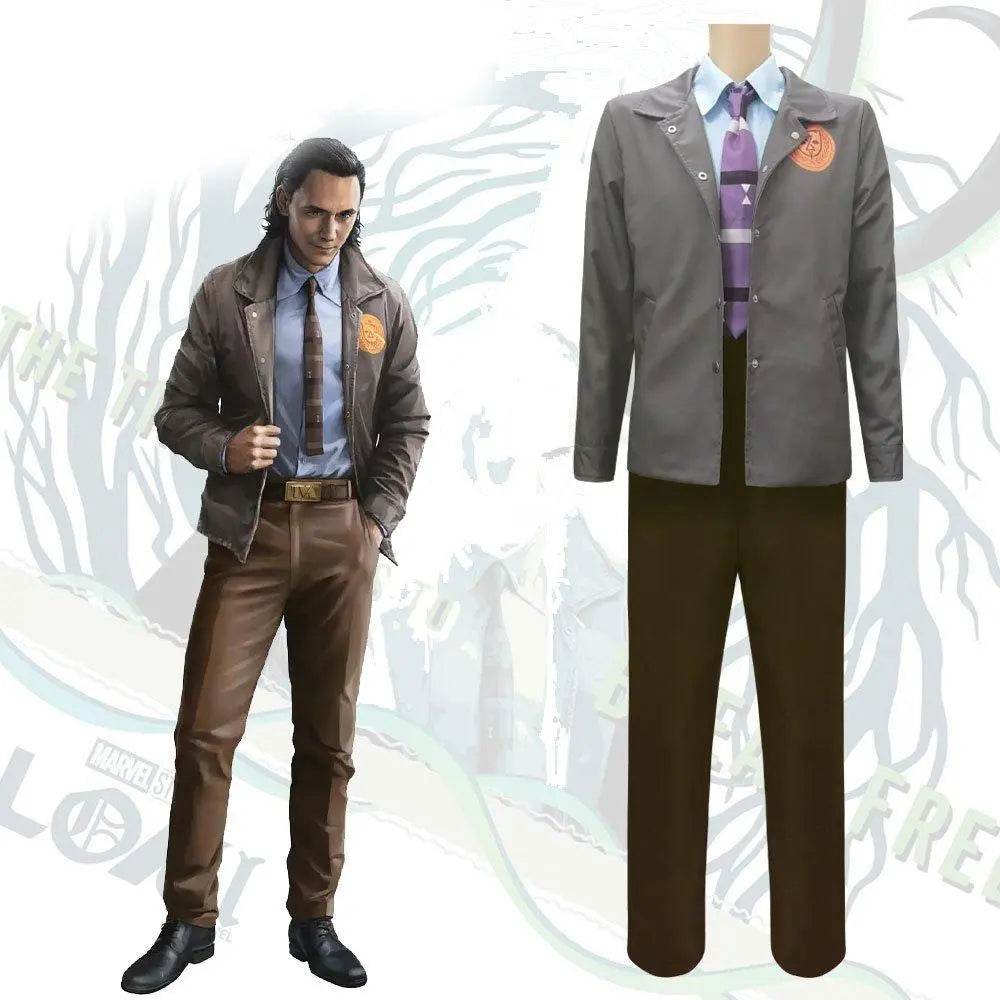 Loki Costumes Halloween Cos Variant Uniform Superhero Cosplay Jacket Asgard Evil Loki Role Play Outfit Full Set - Azufun