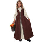 Medieval Palace Dress Vintage Kids Party Halloween Cosplay Costumes - Azufun