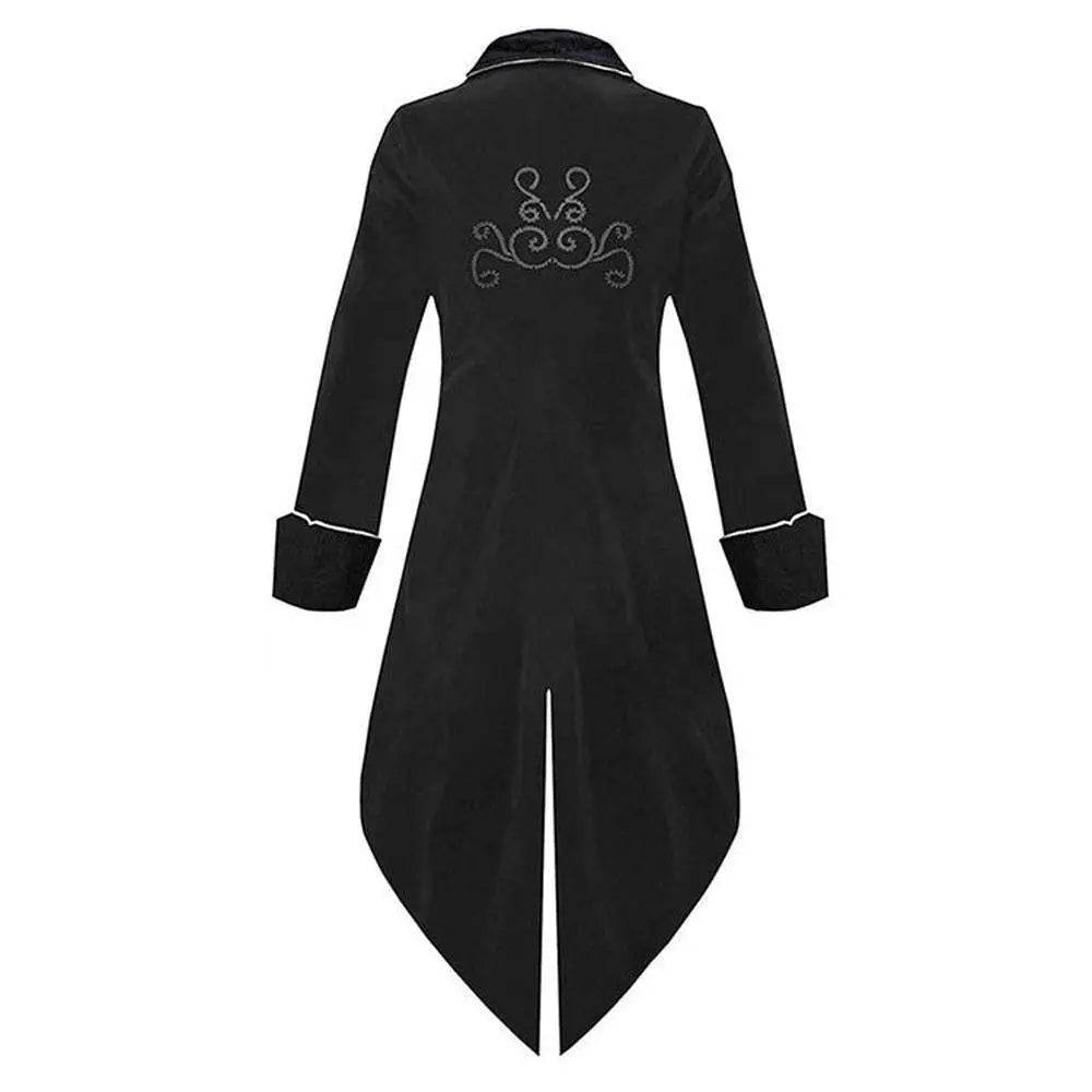 Medieval Steampunk Tailcoat Halloween Costumes Vampire Gothic Jackets Vintage Coat For Men - Azufun