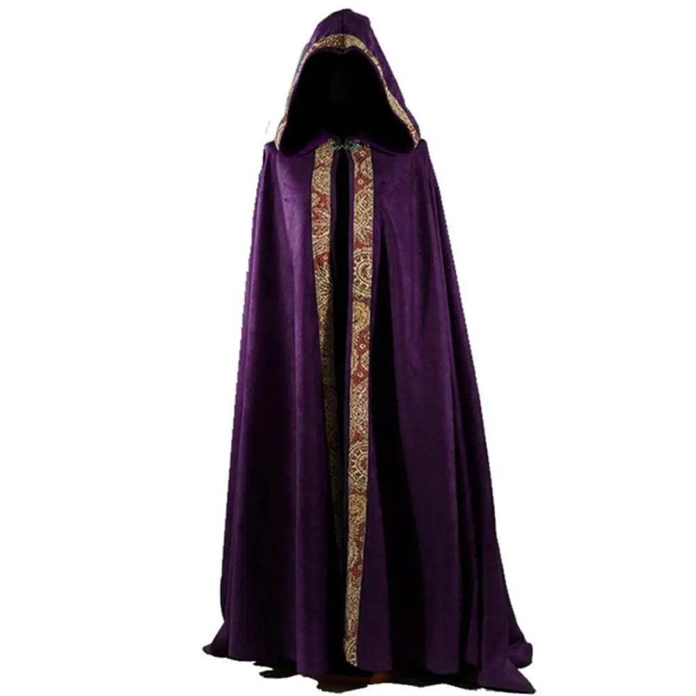 Men's Long Cloak Medieval Church Clergy Loose Dress Cape Cosplay Costume Halloween Outfit - Azufun