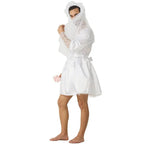 Men's Wedding Dress Funny Male White Bride Costume Halloween Stag Night Party Outift - Azufun